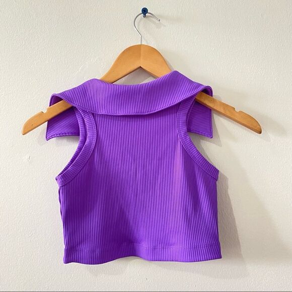NWOT Anthropologie Year Of Ours Gabriella Crop Top In Lilac - Picture 5 of 6